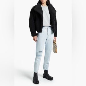 FRAME Faux shearling jacket size XL Black